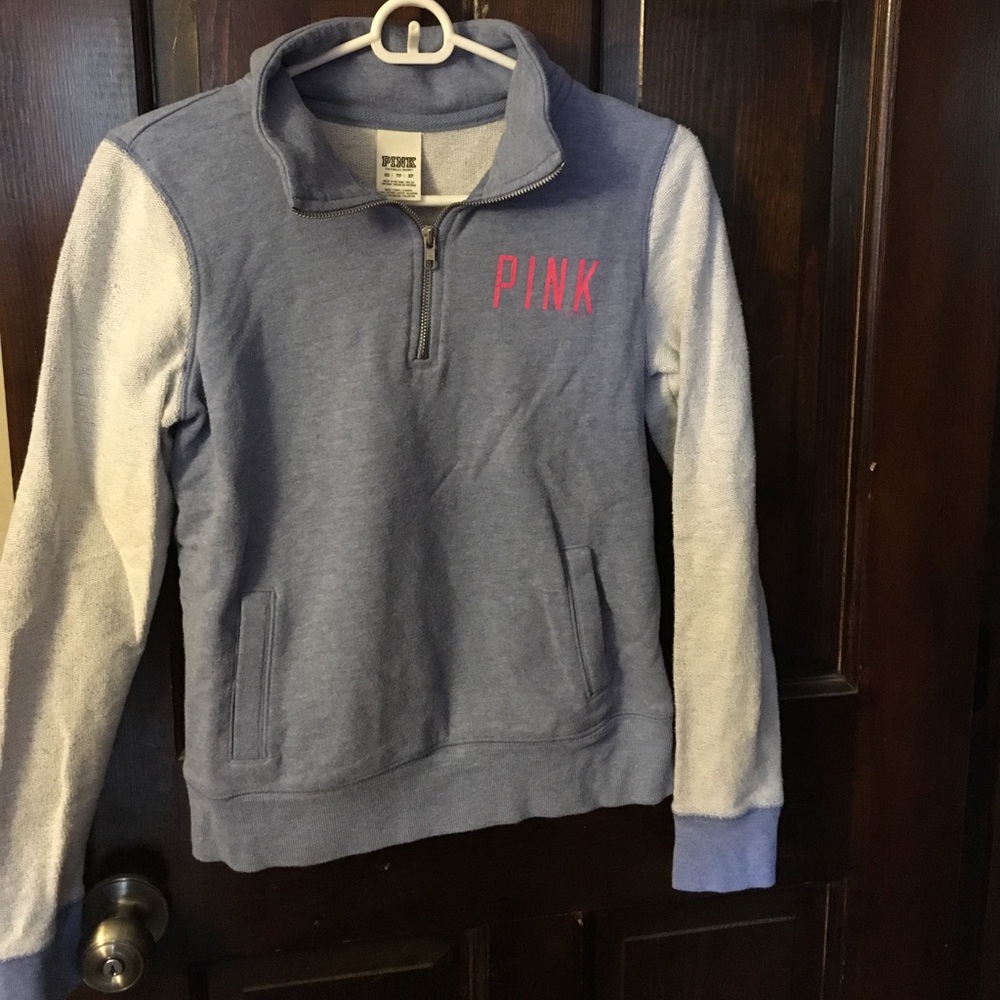 VSPink Quarter-Zip Sweatshirt w/Inside-out